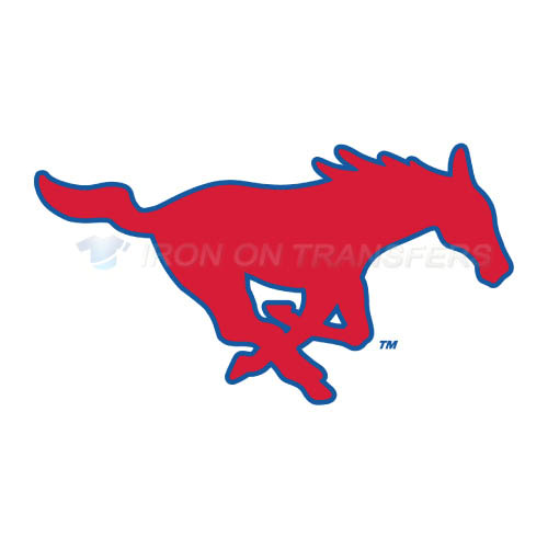 Southern Methodist Mustangs Logo T-shirts Iron On Transfers N629 - Click Image to Close